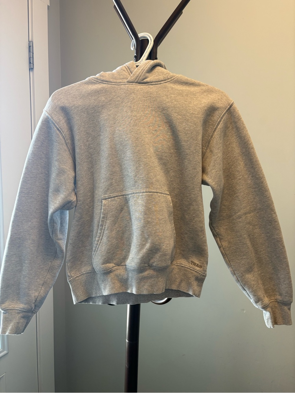 TNA Gray Pullover Hoodie with Kangaroo Pocket